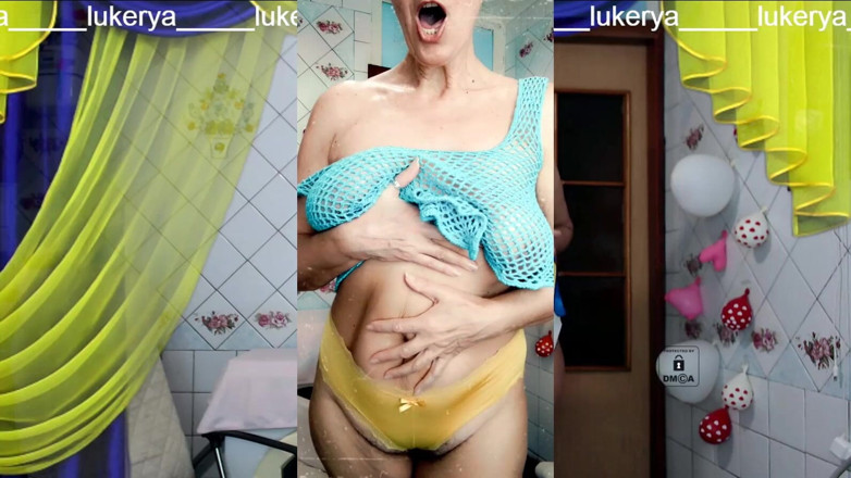 Lukerya: Cheerful Lukerya, as Usual, Is Engaged in Erotic Cleaning in...