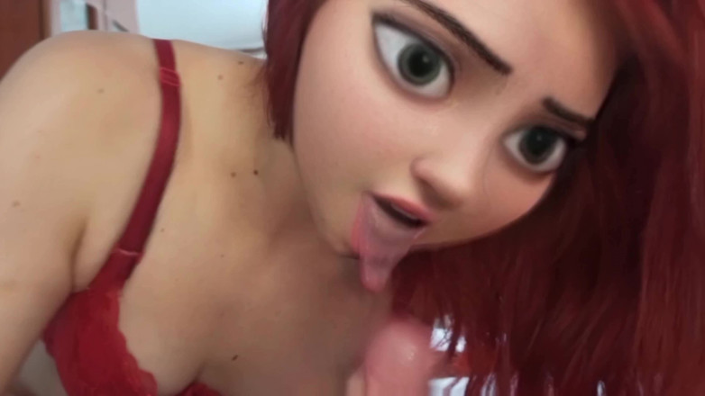 SexyFairyTale: Anime girl close up blowjob
