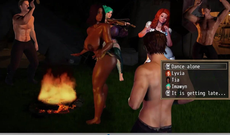 XXX Games Bunk: Боротьба з гріхами - геймплей - рольова гра - Тіа - дружина танцює з незнайомцем на вечірці і трахається перед незнайомцем