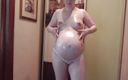 Anna Sky: Compilation video Anna oils her big pregnant belly