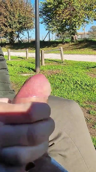 Flashing My Cock in Front a Eveyone in a Public Park and My Stepdaugher Helps Me Cumshot - Real Sex Risky