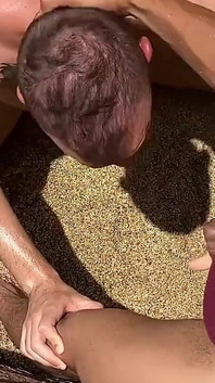 Pijpen op het strand