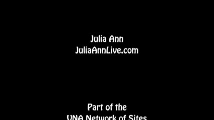 Julia Ann: Julia Ann jerks off her strapon