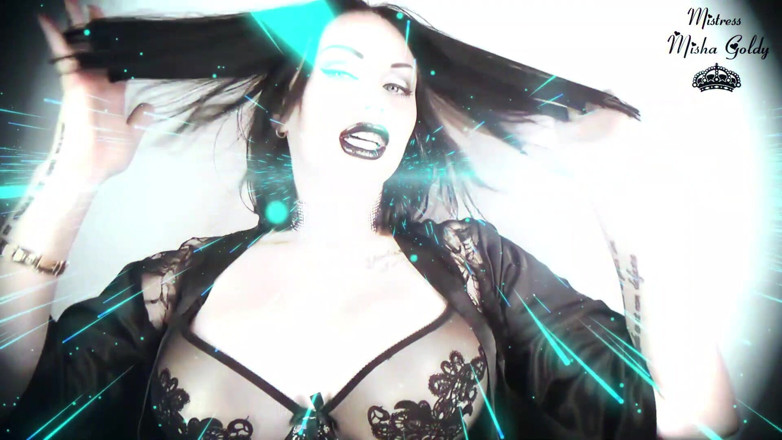 Goddess Misha Goldy: Black lipsmerize with JOI