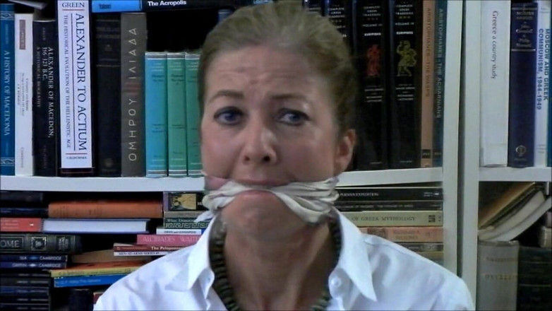 Selfgags classic: MILF teacher's instructional video: how to gag someone!