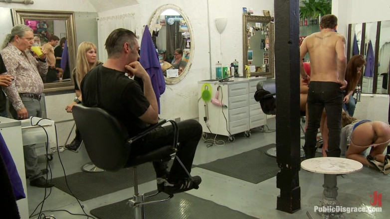 Public Disgrace by Kink: Beauty Salon Fuck-fest with Laurie Vargas as a Willing Whore...