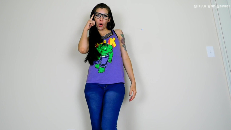 Stella Von Savage: Nerdy Girl busts your balls - POV ponížení