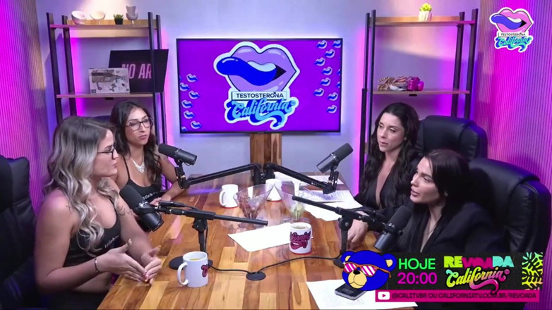 California TV: İki ateşli kız edepsizce konuşuyor - bruna carlos ve luciana picchi