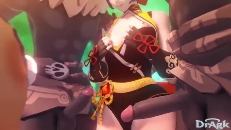DrAgk: Compilație animație Xiangling Genshin Impact Hilichurl Hentai porno