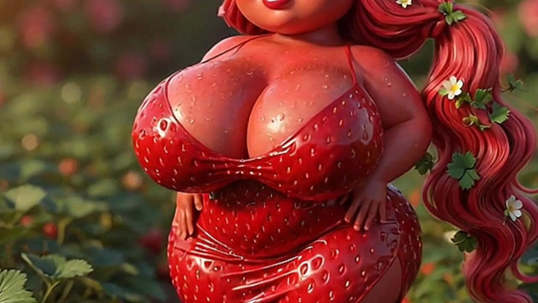 Animate golden: Sweet Strawberry lekin achchhi randi - gandi baat karti hai aur...