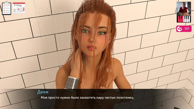 3DXXXTEEN2 Cartoon: Guy licks girlfriend's shaved pussy in the shower until she...