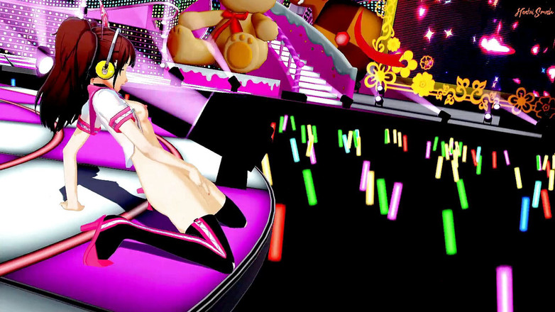Hentai Smash: Zvednout prsty sama živě na jevišti. Persona 4 Hentai.