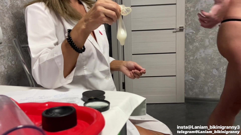 Ladyloveyoung60: Milf médica vácuo pau exame médico sêmen análise