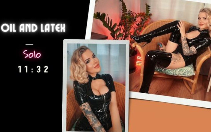 Marlene Moore: Minyak dan lateks. Lateks melancap dan memancut mani