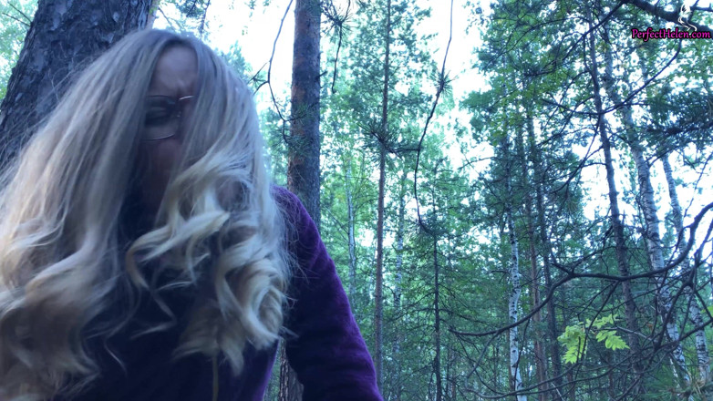 PerfectHelen: Outdoor sex two strangers - blowjob and fucking