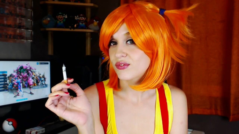 Candystart Videos: Misty pokemon sexy lagi asik merokok