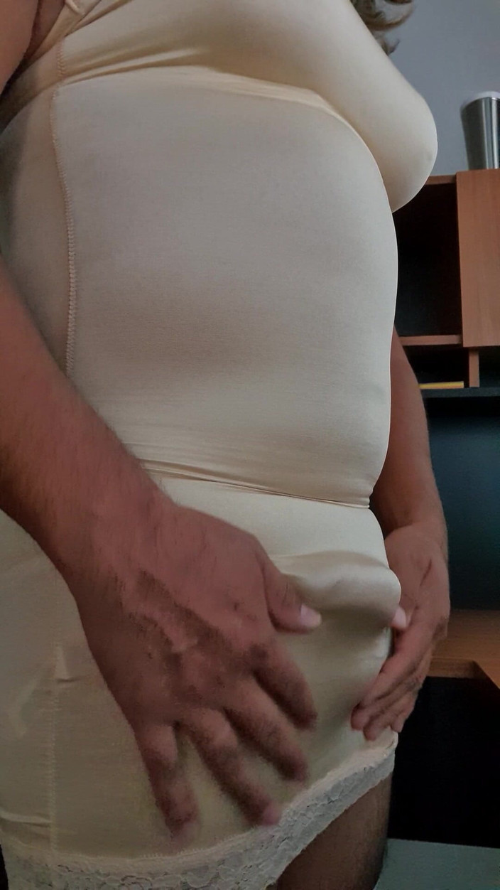 Sexy shinny clothes: Ciocia shapping nylon slip