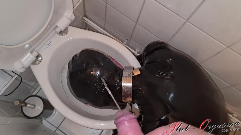 Slut Orgasma Celeste: Slave Slut - Orgasma Celeste in Latex Piss Drinking and Toilet...