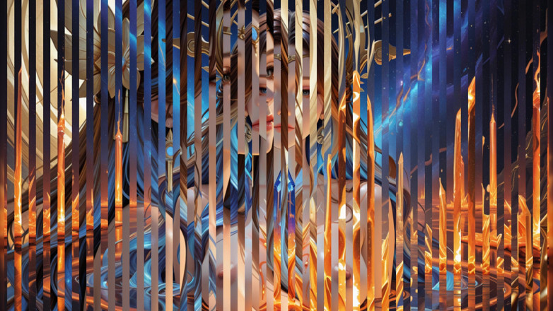 VelvetInk Studio: Cosmic Nude Goddess Slideshow: Galactic Blue Aura &amp; Molten Crystals - Ai...