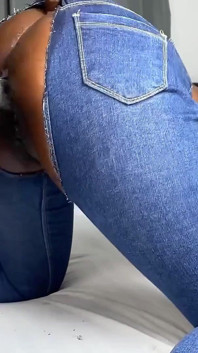 Ebony Teen in Jeans Gets Fucked by BBC!