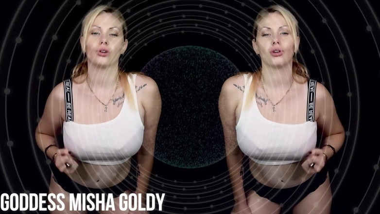 Goddess Misha Goldy: Binge, jerk and get totally dumb for me!