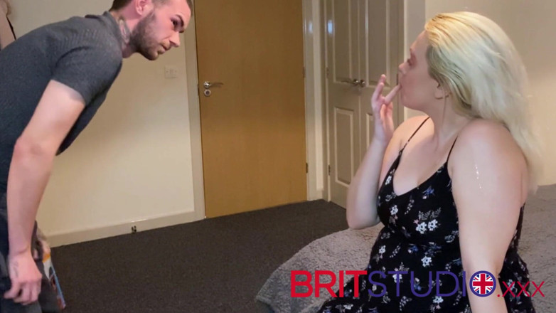 Brit Studio: British blonde sucks her neighbour's dick
