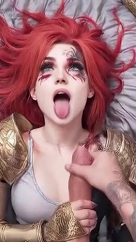 Illuxxxtrandy Horny Redhead Fucks Massive Monster Cock, Intense Hardcore Sex, Hot Ass Swallowing Cum