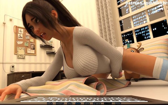 Visual Novels: SexBot 59 - वीडियो कॉल पर लंड हिलाना