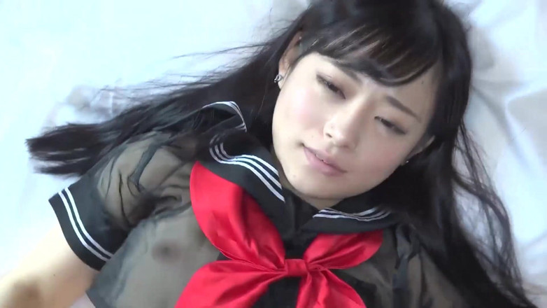 Asians in love: Pretty Asian teen uniform creampie