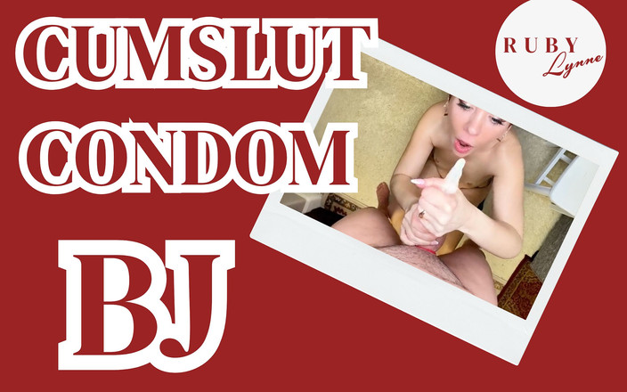 Ruby Lynne: ルビリンのコンドームフェラチオの喜びを射精