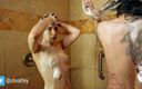 Ziva Fey: Ziva Fey and Larz shampoo fun