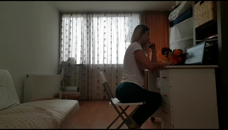 Erotic Tanya: Silent, Quiet Farts at the Desk