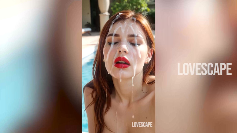 Lovescape: Bella figa rossa squirta forte durante la scopata a bordo...