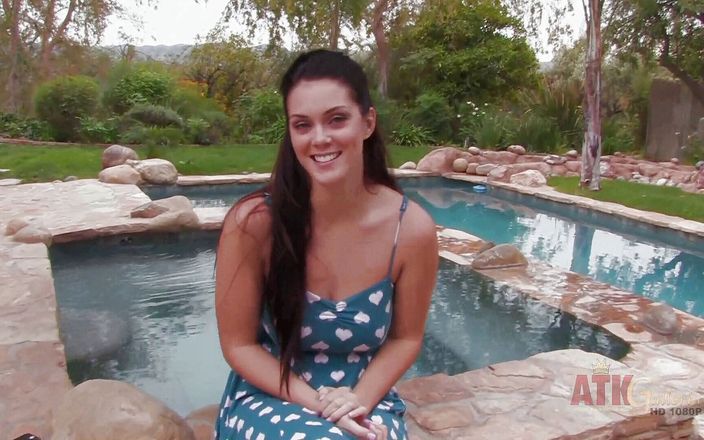 ATKIngdom: Buxom brunette Alison Tylor gets personal in this poolside interview.