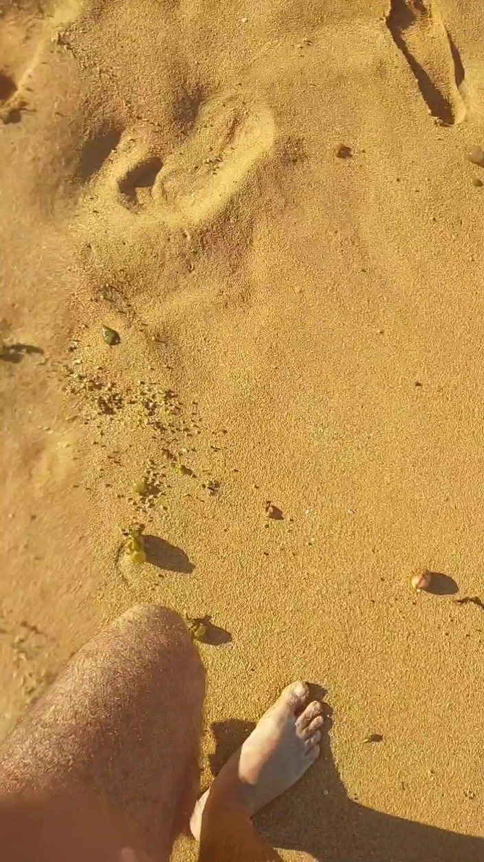Ladysilvas: Ladysilva si masturba sulla spiaggia in mutandine e mostra il...