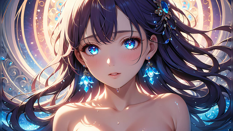 LustRender: Emosi Ethereal - Ai Girl Dengan Air Mata Bercahaya Dalam Rakaman...