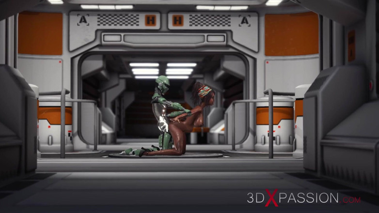 3dxpassion: Sex on the exoplanet! Sci-fi android fucks hard a hot...