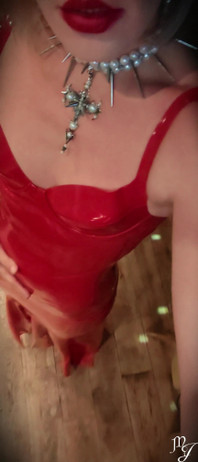 Red Latex Dress