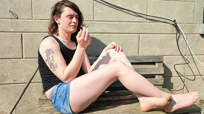 Sara B: Sara smoking outdoor