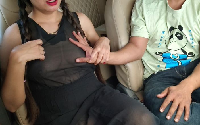 Hornycouple149: Chica india amiga arriesgado sexo en coche Chupada follada hanjob...