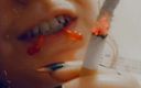 EstrellaSteam: Smoking girl close up