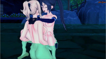 Hentai Smash: Futa Jean eats pussy before fucking Mona doggy style with...