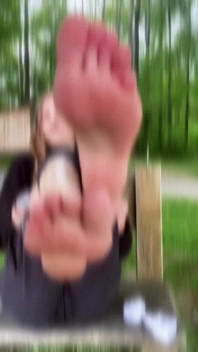 Feet in Public Park