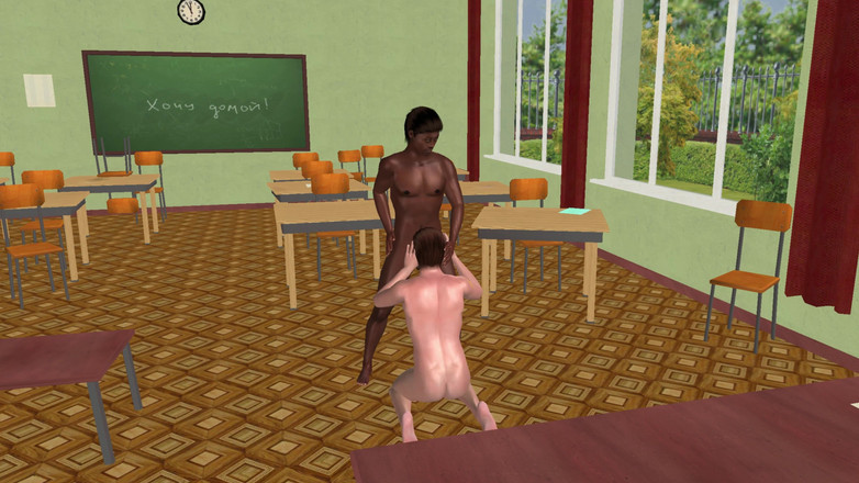 LustMen: Animované 3D gay porno - běloch saje ptáka černocha