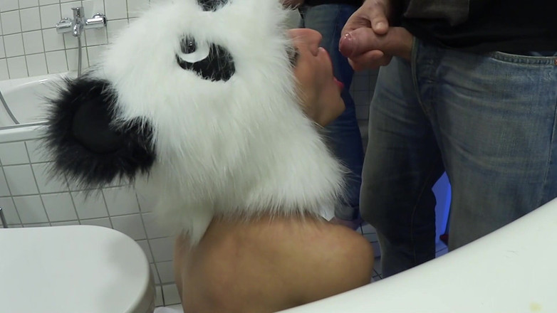 Slutwife Club: Fuckpet Vilja took her panda hat on and gives a...