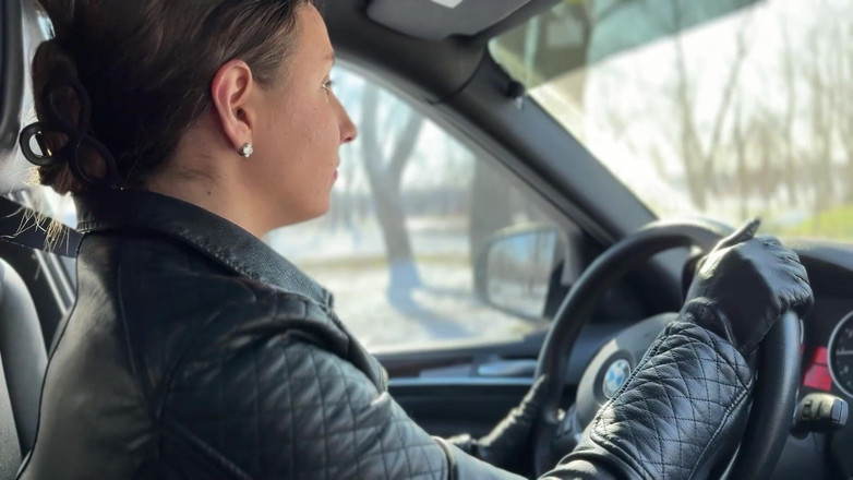 Hottie goddess: Leather Goddess: becek &amp; Kontrol Jalan