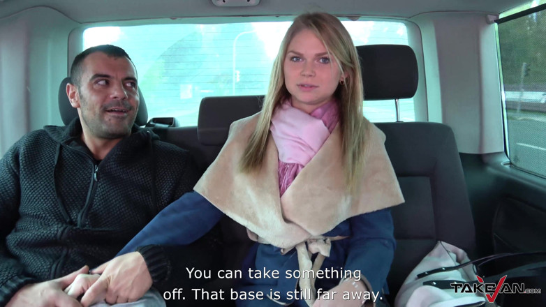 Take Van: Stranger offers a ride to cute lost blonde and fuck...