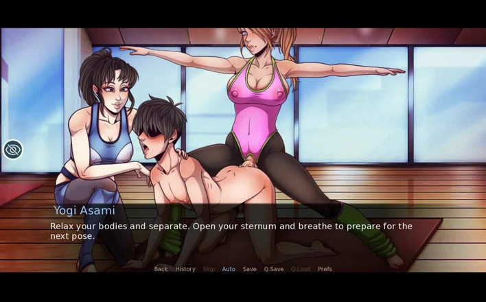 Erotic Krisso: Futadomworld-hårdhänt knull yogaklass Kåta MILFs