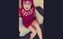 Juniperberi crossdresser: Legs and a classic red heeled shoe