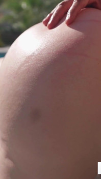 Tall Amazon with Big Butt Fucked by the Pool